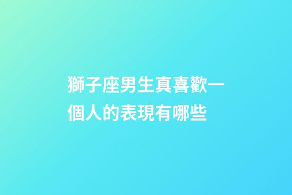 獅子座男生真喜歡一個人的表現有哪些-第1張-星座運勢-玄機派