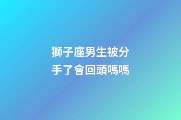 獅子座男生被分手了會回頭嗎嗎-第1張-星座運勢-玄機派