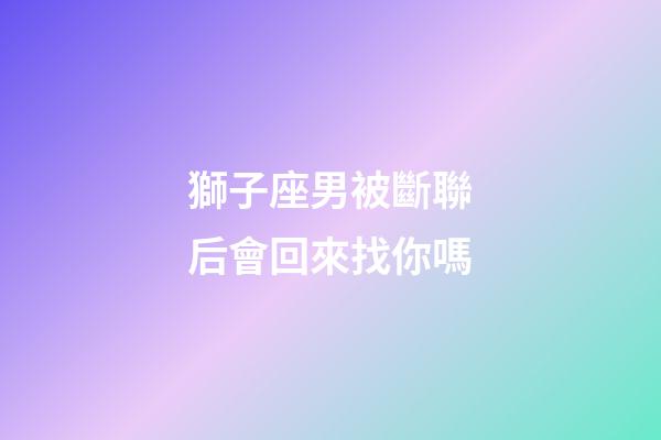 獅子座男被斷聯后會回來找你嗎-第1張-星座運勢-玄機派