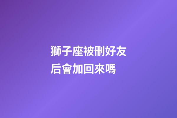獅子座被刪好友后會加回來嗎-第1張-星座運勢-玄機派