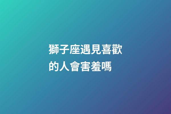 獅子座遇見喜歡的人會害羞嗎-第1張-星座運勢-玄機派