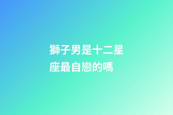 獅子男是十二星座最自戀的嗎-第1張-星座運勢-玄機派