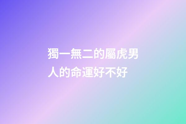 獨一無二的屬虎男人的命運好不好