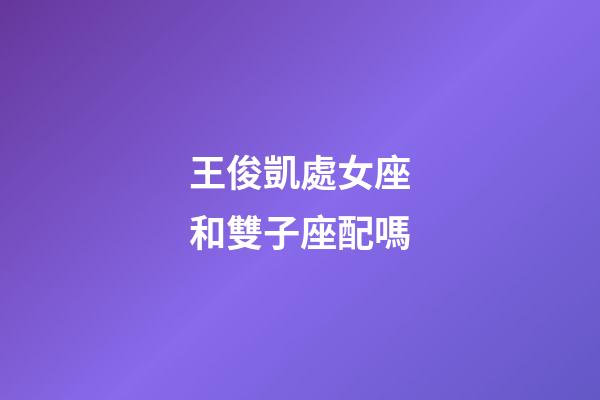 王俊凱處女座和雙子座配嗎-第1張-星座運勢-玄機派