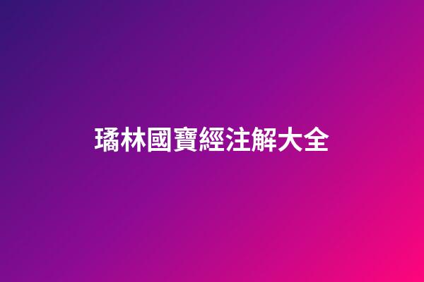 璚林國寶經注解大全