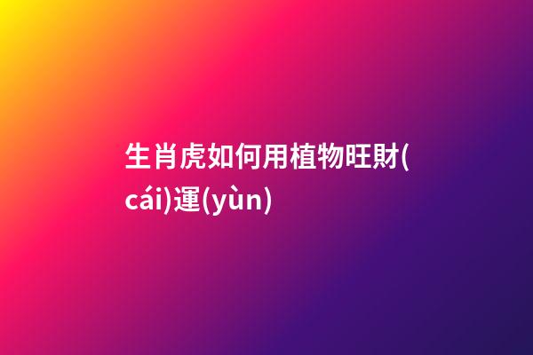 生肖虎如何用植物旺財(cái)運(yùn)