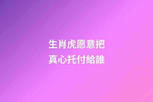 生肖虎愿意把真心托付給誰
