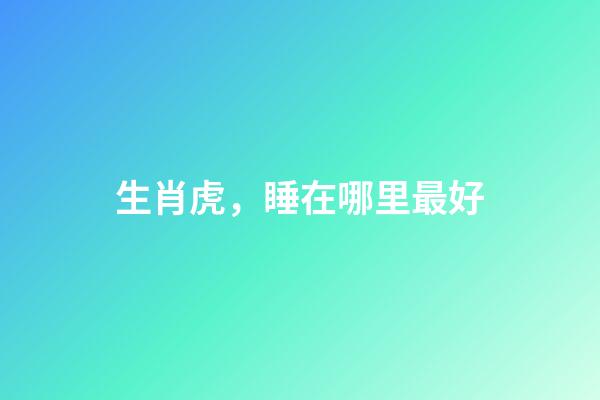 生肖虎，睡在哪里最好