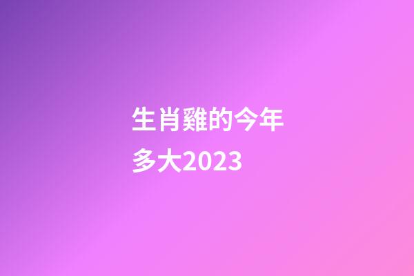 生肖雞的今年多大2023