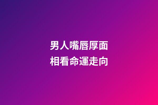 男人嘴唇厚面相看命運走向