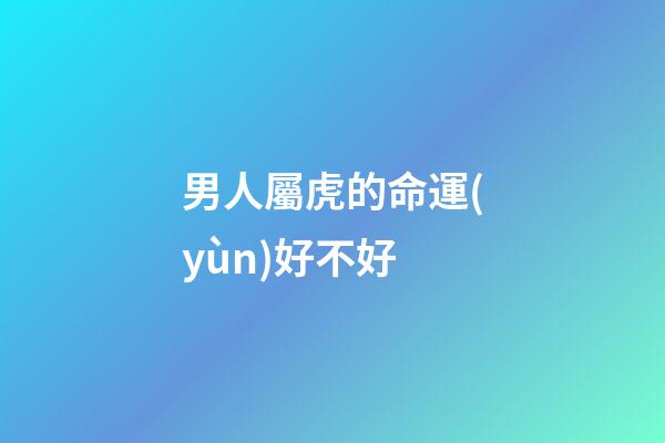 男人屬虎的命運(yùn)好不好