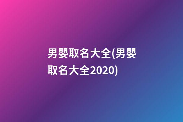 男嬰取名大全(男嬰取名大全2020)
