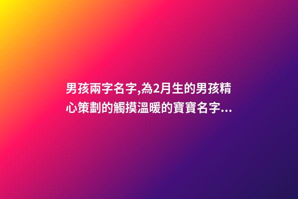 男孩兩字名字,為2月生的男孩精心策劃的觸摸溫暖的寶寶名字分享-第1張-觀點-玄機派