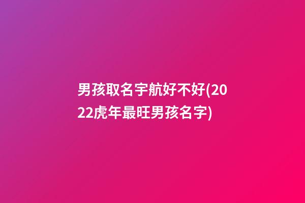 男孩取名宇航好不好(2022虎年最旺男孩名字)