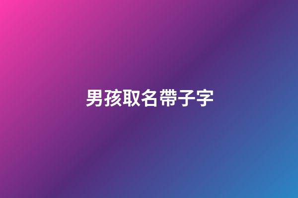 男孩取名帶子字