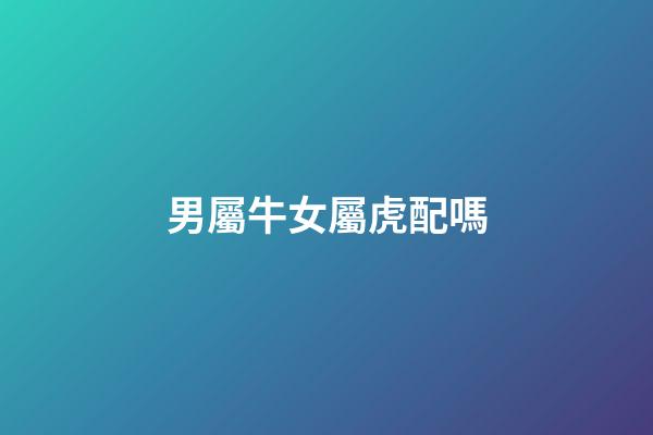 男屬牛女屬虎配嗎