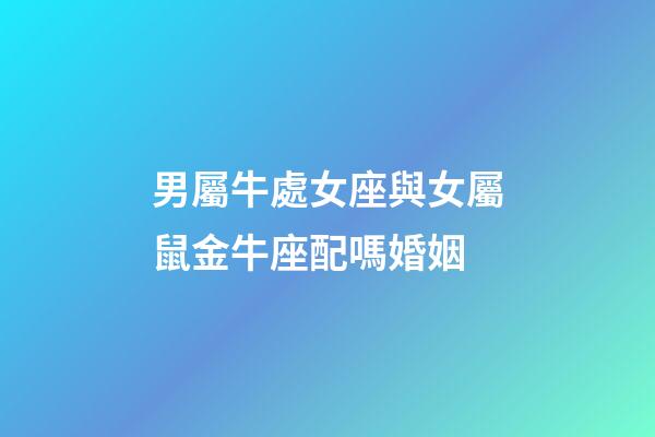 男屬牛處女座與女屬鼠金牛座配嗎婚姻-第1張-星座運勢-玄機派