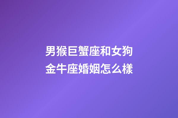男猴巨蟹座和女狗金牛座婚姻怎么樣-第1張-星座運勢-玄機派