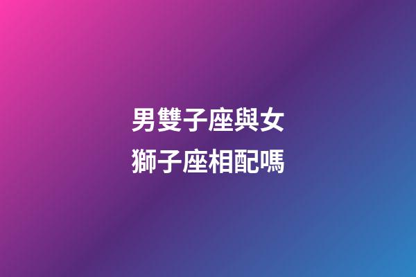 男雙子座與女獅子座相配嗎-第1張-星座運勢-玄機派