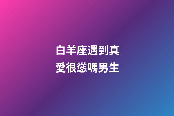 白羊座遇到真愛很慫嗎男生-第1張-星座運勢-玄機派