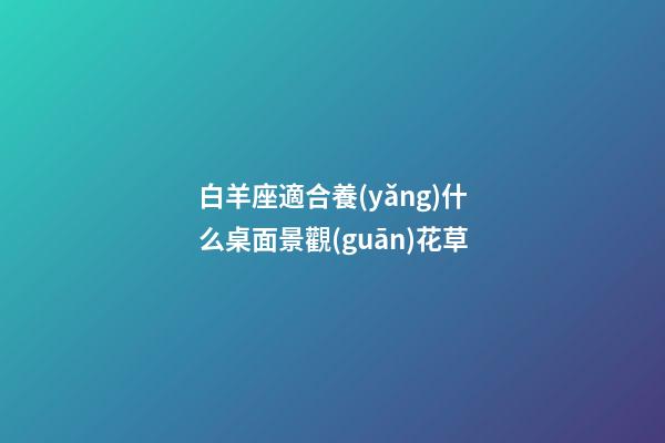 白羊座適合養(yǎng)什么桌面景觀(guān)花草-第1張-星座運(yùn)勢(shì)-玄機(jī)派