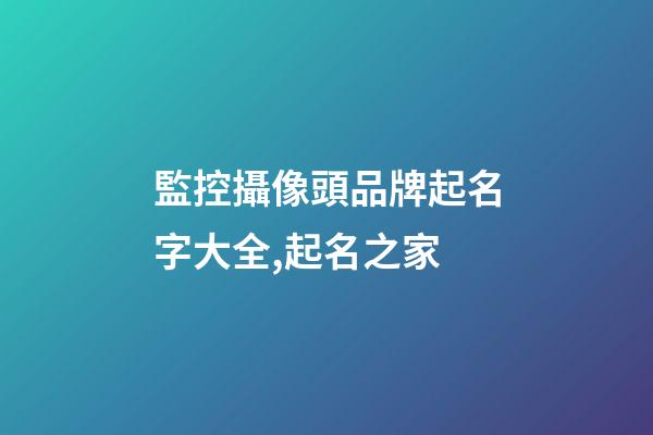 監控攝像頭品牌起名字大全,起名之家-第1張-商標起名-玄機派