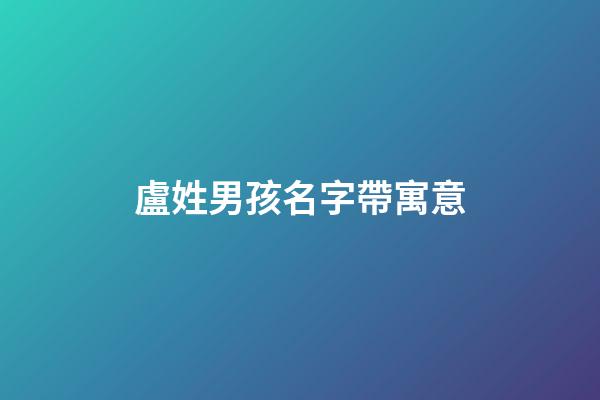 盧姓男孩名字帶寓意(盧姓男孩名字2023)-第1張-男孩起名-玄機(jī)派