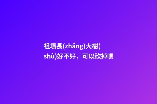 祖墳長(zhǎng)大樹(shù)好不好，可以砍掉嗎