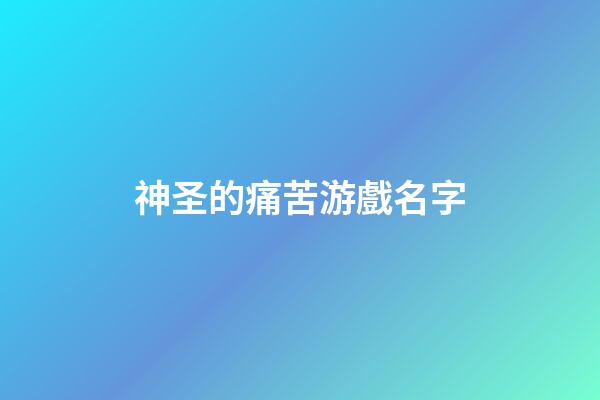 神圣的痛苦游戲名字