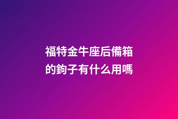 福特金牛座后備箱的鉤子有什么用嗎-第1張-星座運(yùn)勢-玄機(jī)派