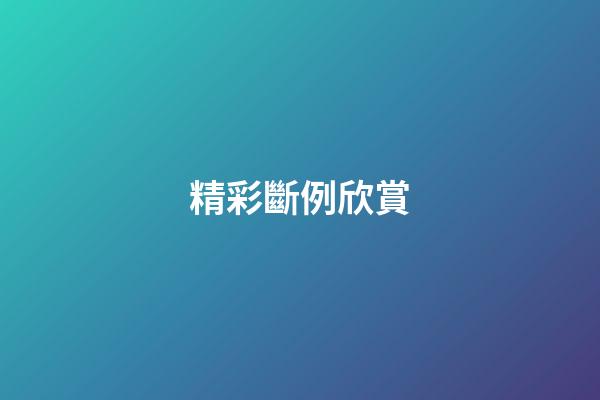 精彩斷例欣賞