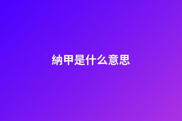 納甲是什么意思