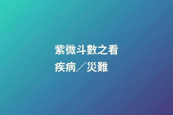紫微斗數之看疾病／災難
