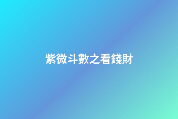 紫微斗數之看錢財