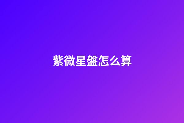 紫微星盤怎么算-第1張-星座運勢-玄機派