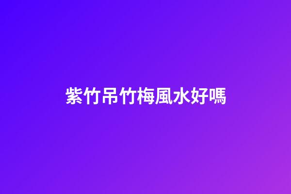 紫竹吊竹梅風水好嗎