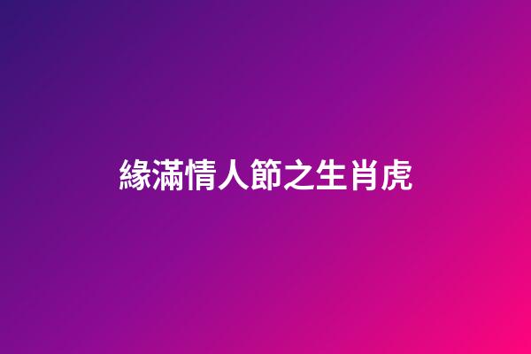 緣滿情人節之生肖虎