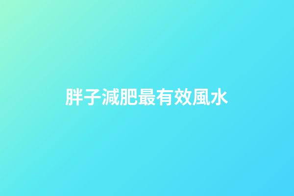 胖子減肥最有效風水