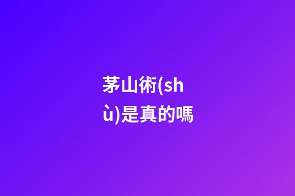 茅山術(shù)是真的嗎