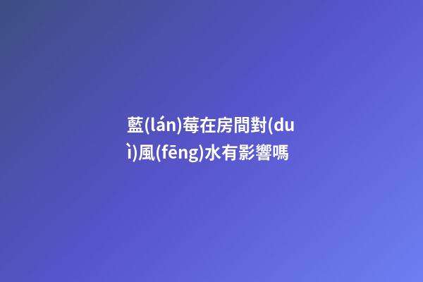 藍(lán)莓在房間對(duì)風(fēng)水有影響嗎
