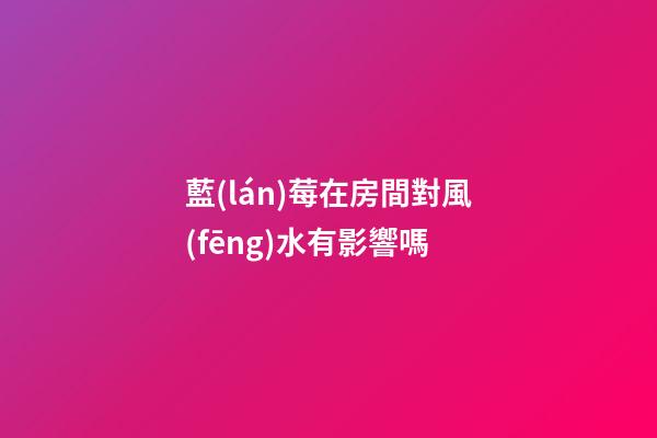 藍(lán)莓在房間對風(fēng)水有影響嗎