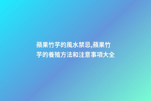 蘋果竹芋的風水禁忌,蘋果竹芋的養殖方法和注意事項大全