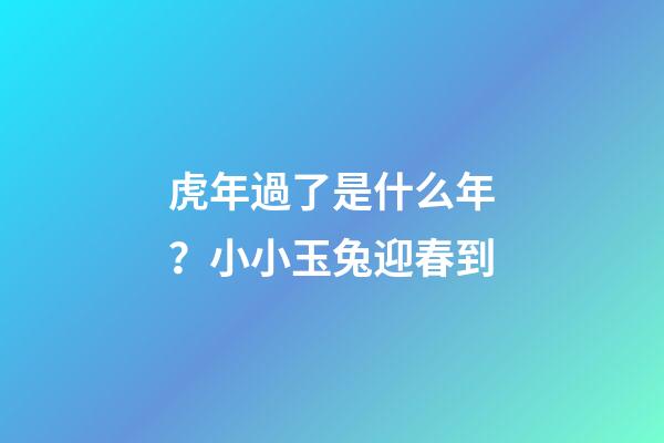 虎年過了是什么年？小小玉兔迎春到