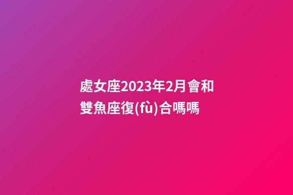 處女座2023年2月會和雙魚座復(fù)合嗎嗎-第1張-星座運(yùn)勢-玄機(jī)派