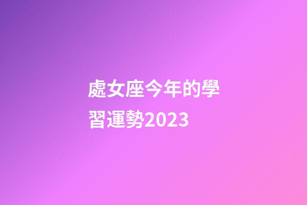 處女座今年的學習運勢2023-第1張-星座運勢-玄機派