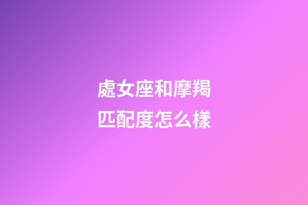 處女座和摩羯匹配度怎么樣-第1張-星座運勢-玄機派