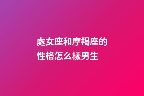 處女座和摩羯座的性格怎么樣男生-第1張-星座運(yùn)勢-玄機(jī)派