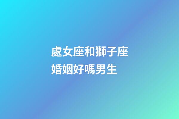 處女座和獅子座婚姻好嗎男生-第1張-星座運勢-玄機派