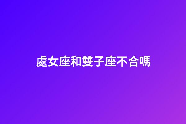 處女座和雙子座不合嗎-第1張-星座運勢-玄機派