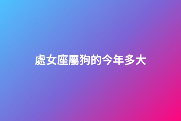 處女座屬狗的今年多大-第1張-星座運(yùn)勢(shì)-玄機(jī)派